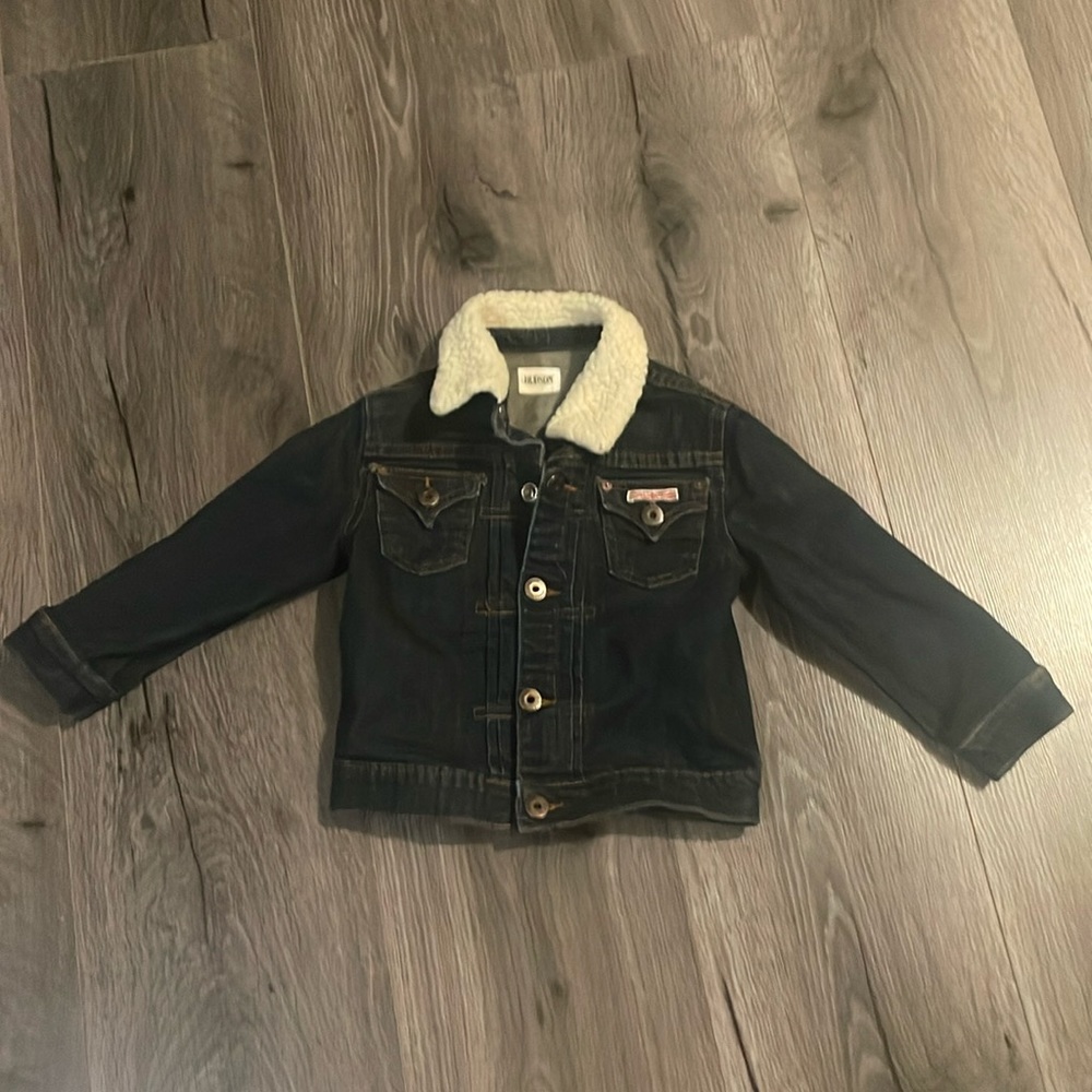 Hudson 2T Toddler Adorable Sherpa Collar Denim Jean Jacket Super Cute Unisex